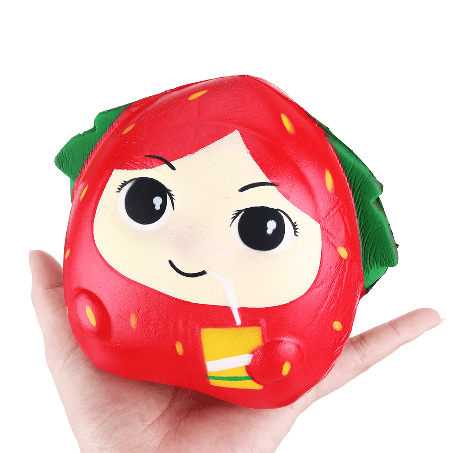 Squishy Strawberry Girl 13CM Slow Rising Rebound Toys with Packaging Gift Decor - MRSLM