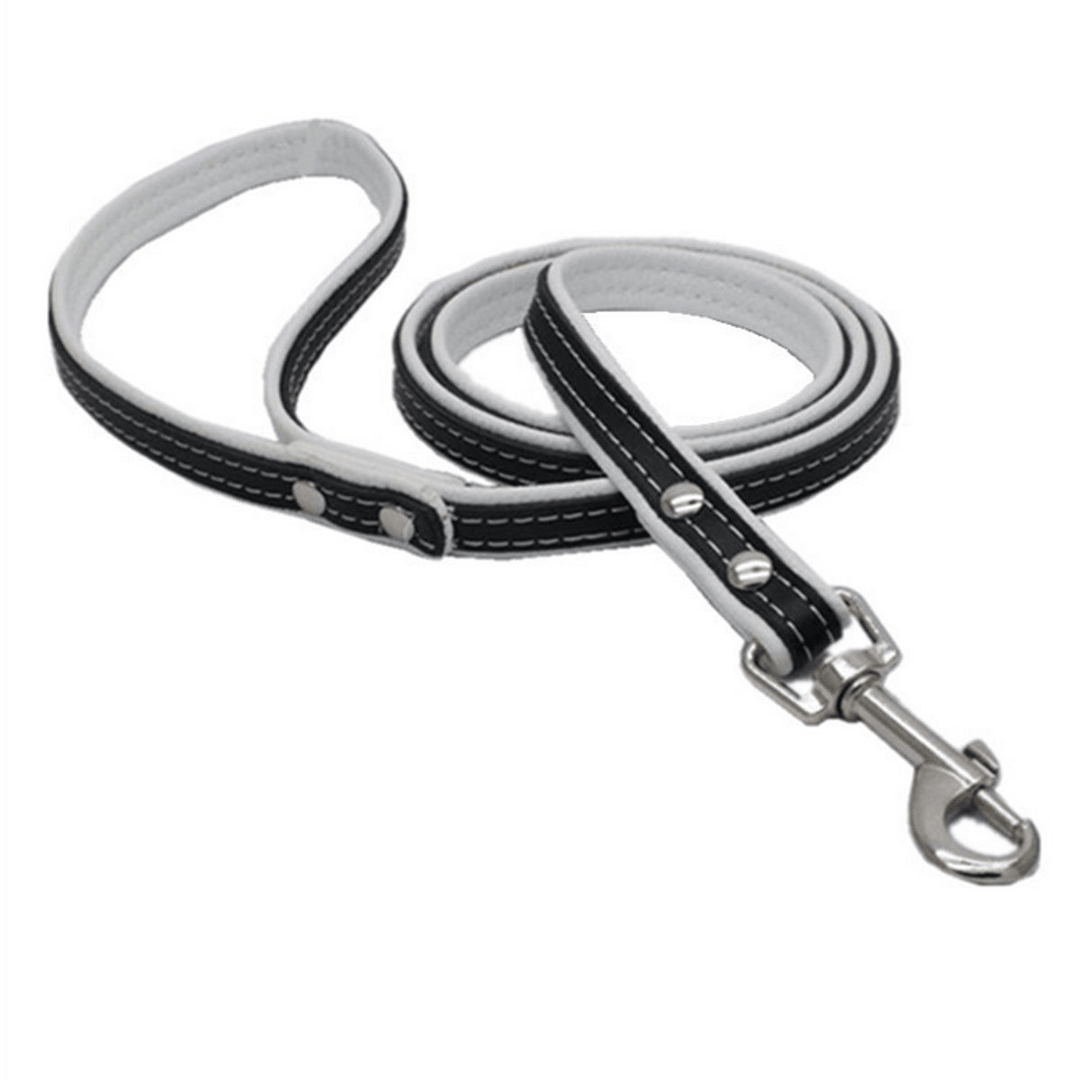 PU Leather Dog Leash Pet Puppy Belt Training Walking Strap Collar Traction Rope Belt - MRSLM