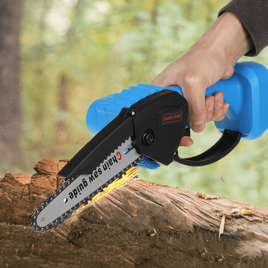 6Inch Electric Chain Saw Wood Mini Cutter 1200W One-Hand Saw Woodworking Cordless - MRSLM