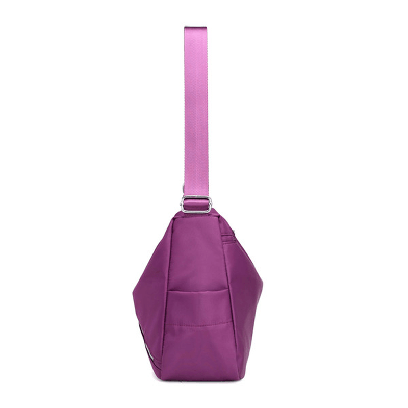 Women Side Pockets Nylon Light Bags Outdoor Sports Crossbody Bags Messenger Bags - MRSLM