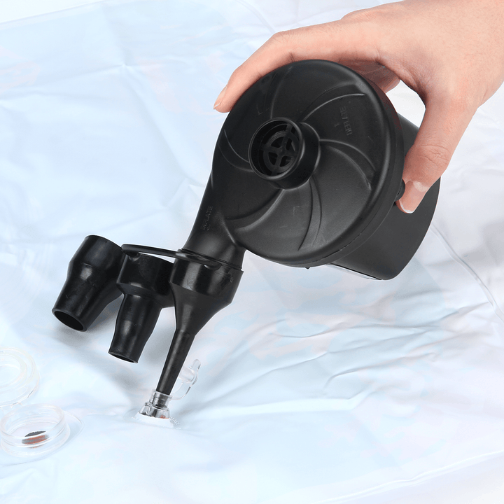 Electric Air Pump 3 Nozzle Inflator for Inflatable Cushions Air Mattress Bed Swimming Ring Boats - MRSLM