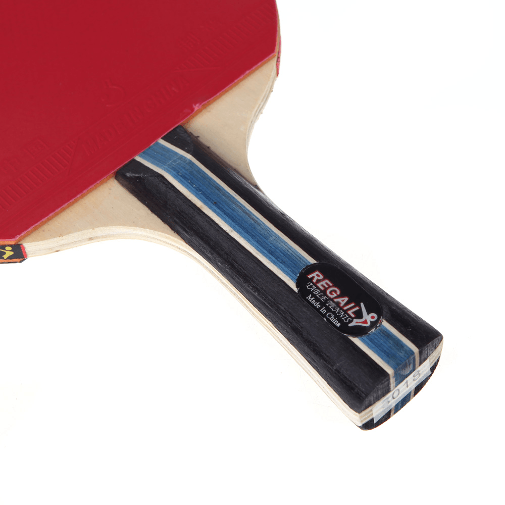 Long Handle Shake-Hand Table Tennis Racket Waterproof Bag Pouch Red Indoor Table Tennis Accessory - MRSLM