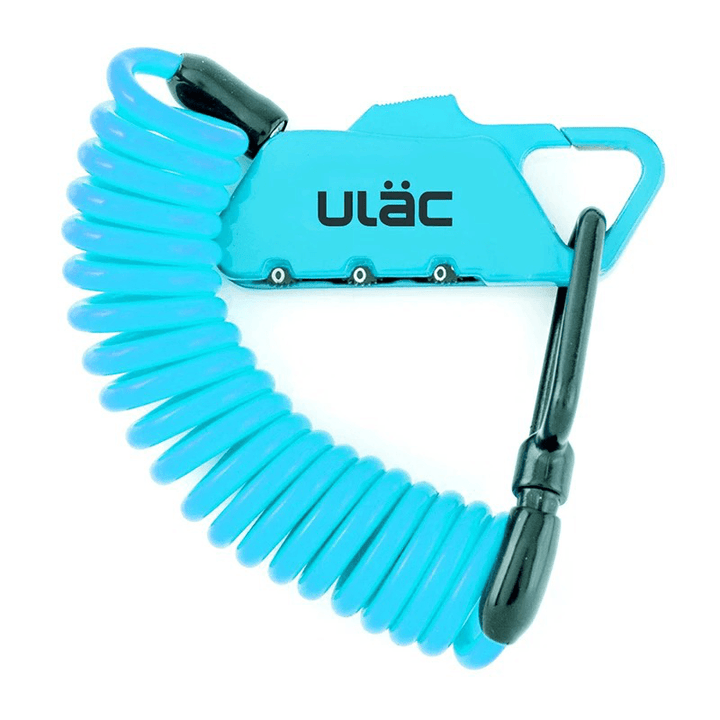 ULAC K2S Bicycle Combo Lock 1.2M Extended Spiral Cable 3 Digits Combination Resettable Light Weight Compact Portable Lock - MRSLM