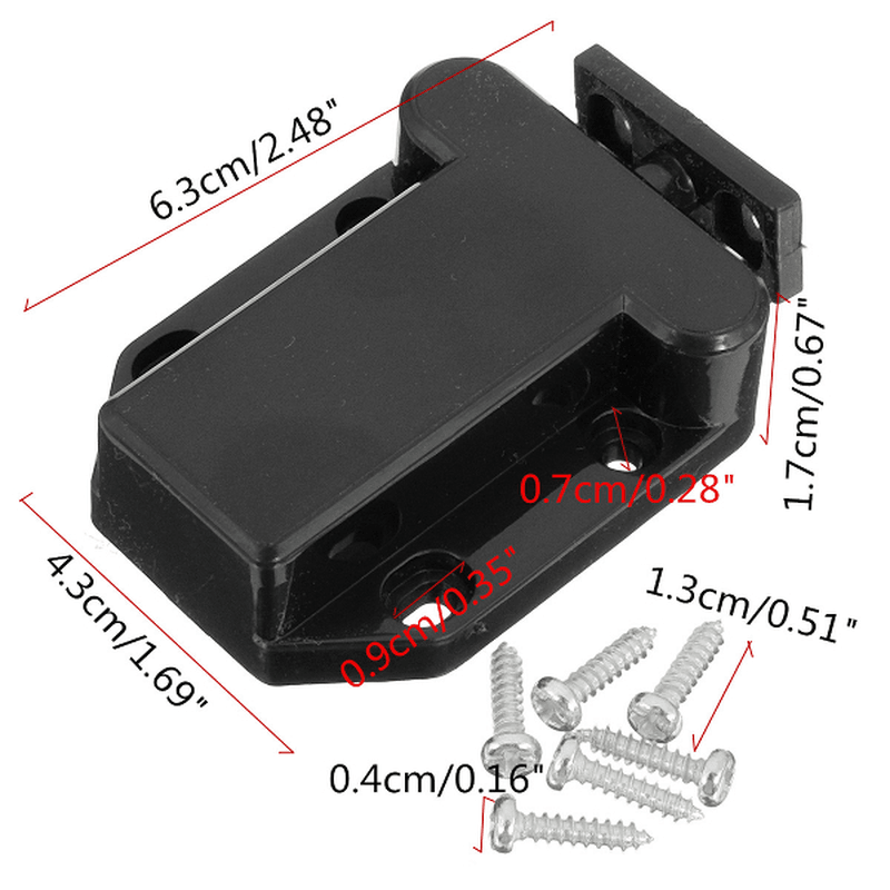 4Pcs Push Open Catch Touch Latch Release for Cupboard Door Drawer Cabinet - MRSLM