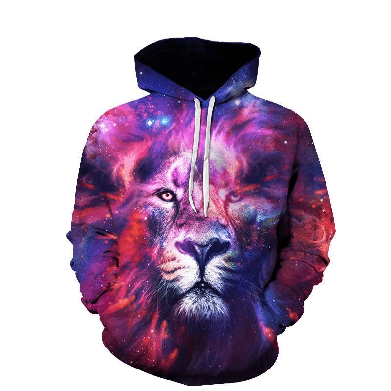 Digital Print Hoodie Long Sleeve Couple Sweatshirt - MRSLM