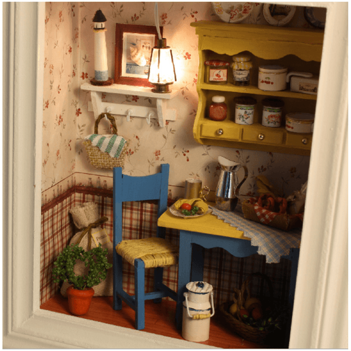 CUTEROOM DIY Doll House Cottage Long Holiday Series Toy Gift Indoor Toys - MRSLM