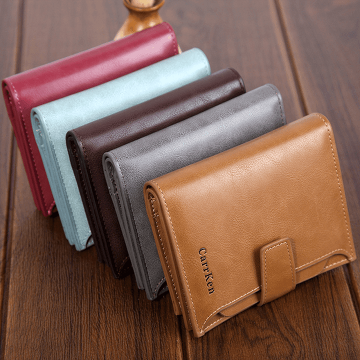 Men Faux Leather Retro Personalized Wallet Card Holder - MRSLM