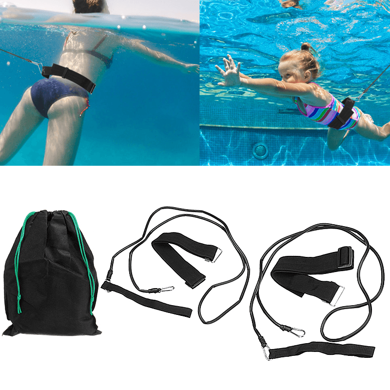 2M Swimming Safety Belts Adult Children Strength Resistance Band Water Training Tools Outdoor Water Sport - MRSLM