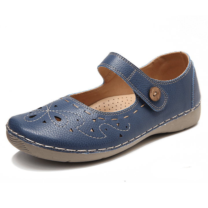 Lostisy Women Casual Hollow Out Comfy Flats - MRSLM