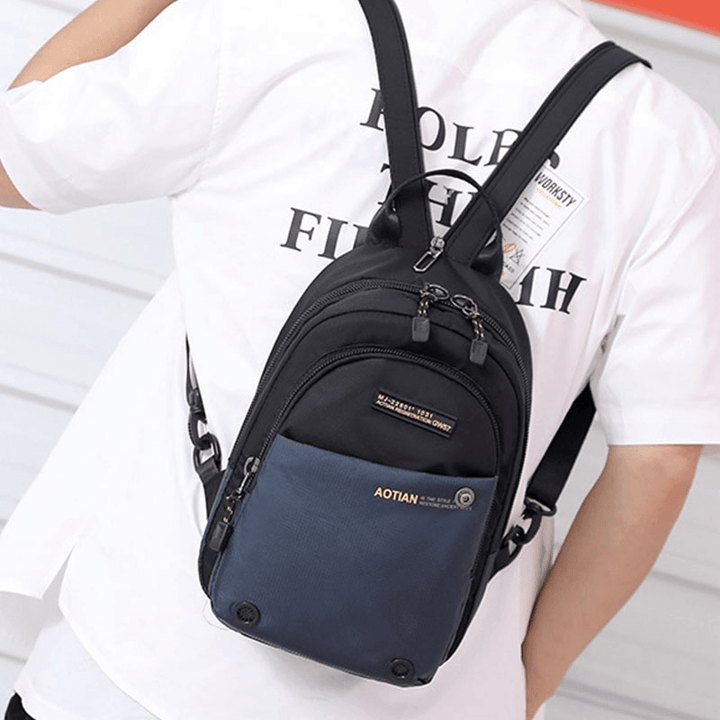 Men Multifunctional Backpack Waterproof Multi-Carry Crossbody Bag Backpack - MRSLM