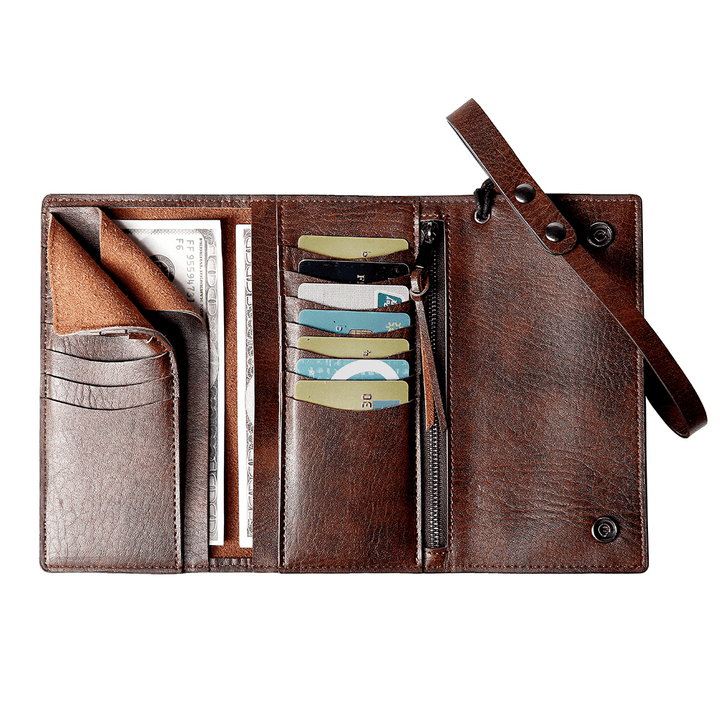 E Ekpheromen Casual Trifold Multi-Slot Long Wallet Card Holder Cash Holder Clutch Bag - MRSLM
