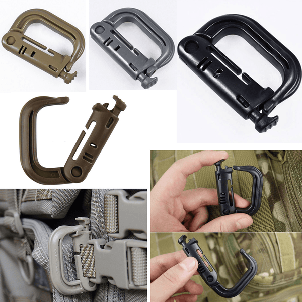 CAMTOA Max Load 90Kg D-Ring Hook Mountaineering Buckle Key Chain Outdoor Climbing Carabiner Tactical Tool - MRSLM