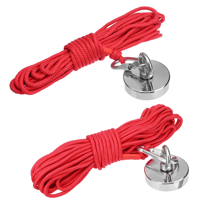 75Mm 300KG Neodymium Fishing Magnet Salvage Recovery Magnet with 10/20 Meters Rope - MRSLM