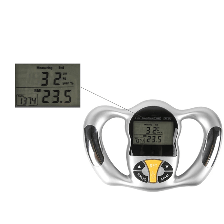 Handheld Body Fat Monitors LCD Screen Analyzer 6 Seconds Accurate BMI Meter Health Fat Easuring Instrument - MRSLM