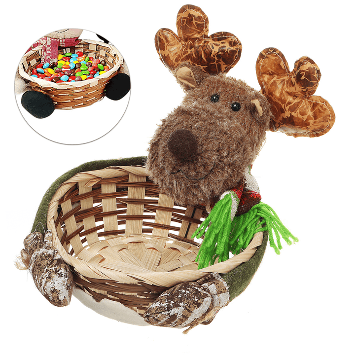 Christmas Decoration Candy Basket Desktop Ornaments Children Candy Basket Decoration Candy Box - MRSLM