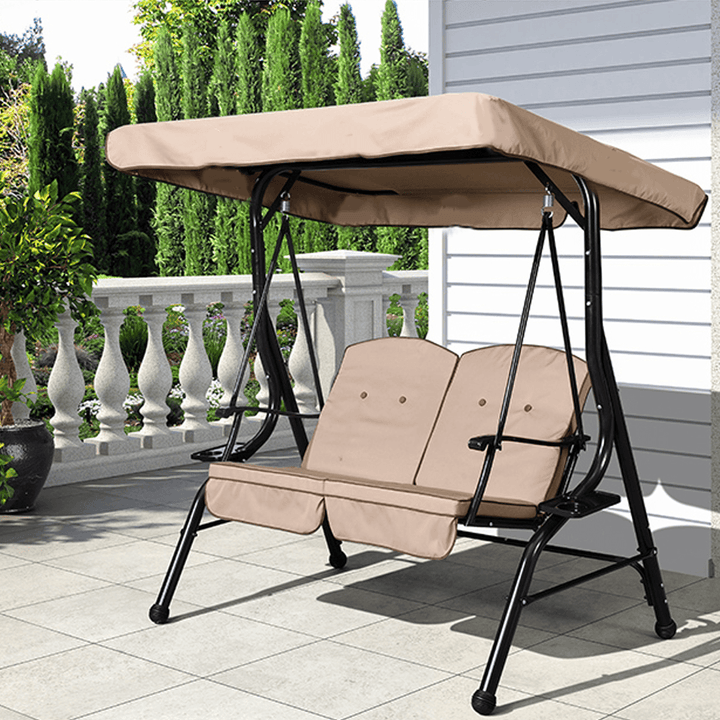 Outdoor 3 Seater Garden Swing Chair Replacement Canopy Spare Fabric Waterproof Cover - MRSLM