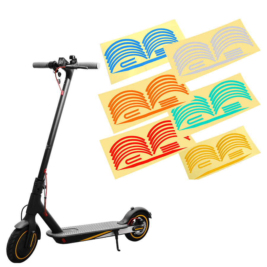 Electric Scooter Reflective Stickers Waterproof Warning Sticker Tape Decals for Mijia M365 Electric Scooter Accessories - MRSLM