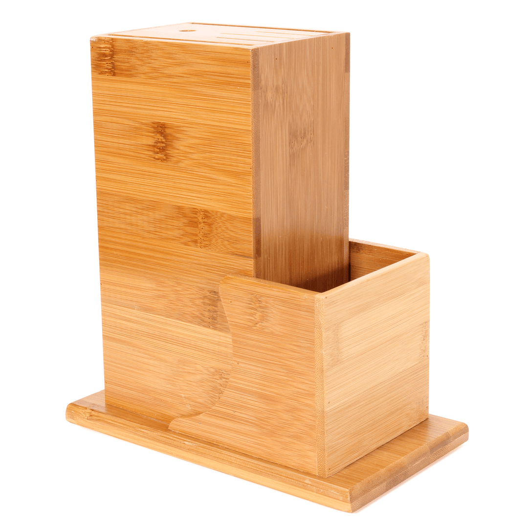 Universal Bamboo Cutter Utensil Holder Block Storage Rack Kitchen Organizer Tools - MRSLM