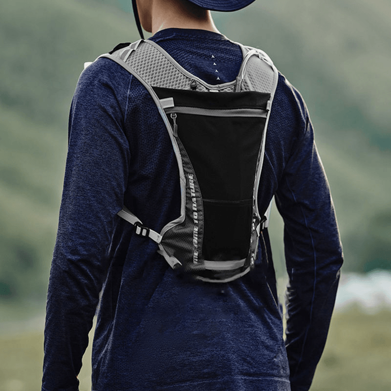 Men Solid Color Ultra-Light 5L Cycling Backpack Outdoor Sportshiking Camping Jacket Sports Vest - MRSLM