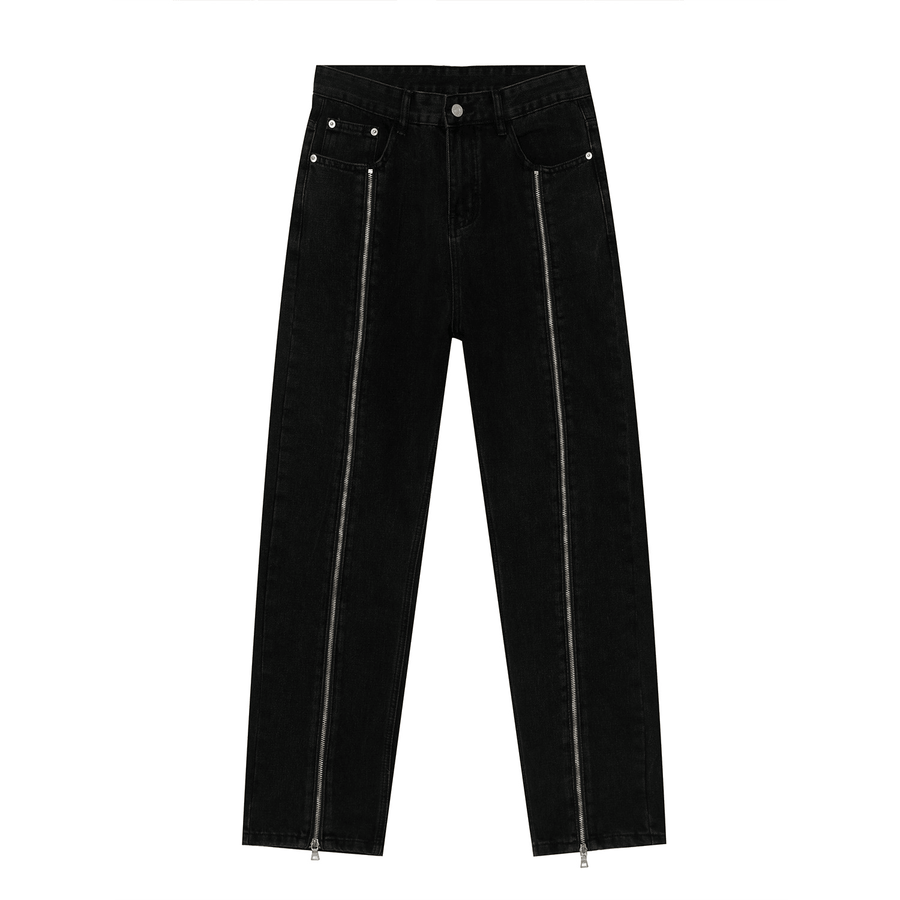 Korean Style Straight Zipper Design Jeans Men - MRSLM