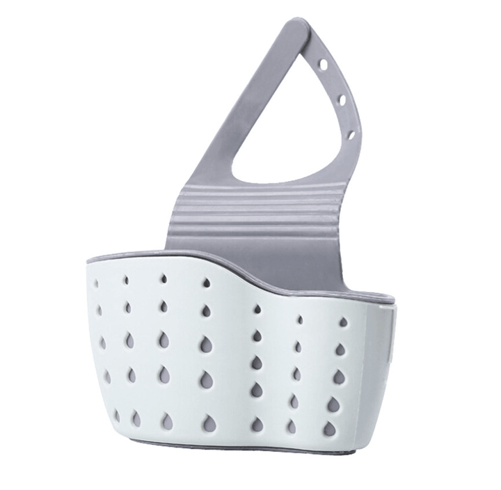 Kitchen Sponge Drain Holder Suction Cup Sink Shelf Soap Sucker Storage Rack Basket Wash Cloth - MRSLM