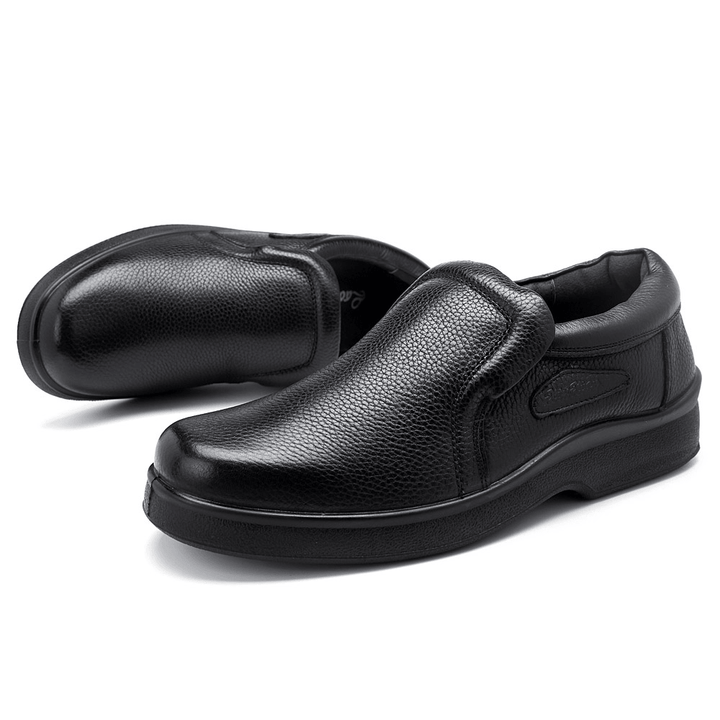 Men Casual Soft Genuine Leather Slip on Oxfords - MRSLM