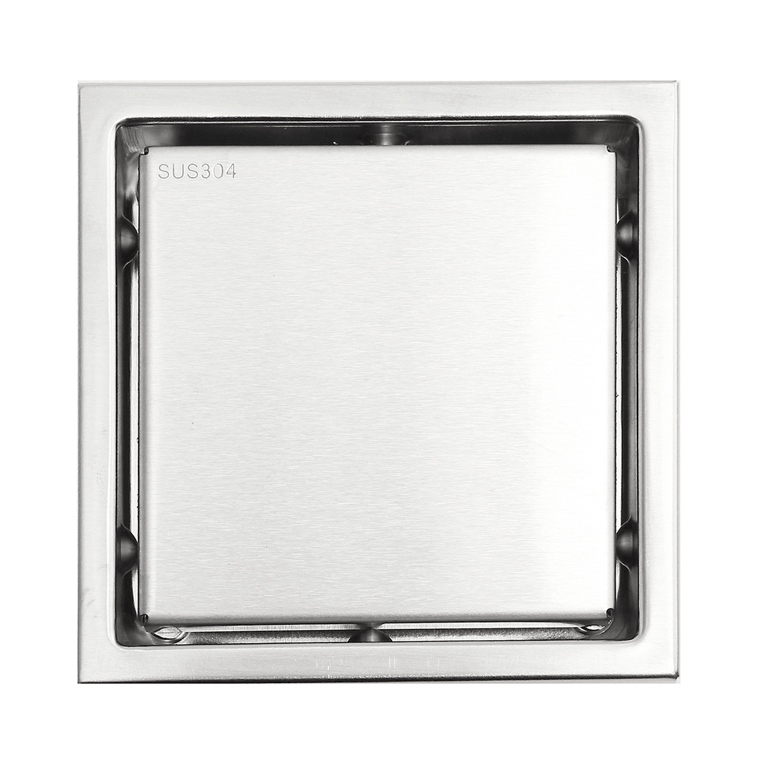 Bathroom Shower Floor Drain 304 Stainless Steel Square Shower Drain Strainer 110Mmx110Mm - MRSLM