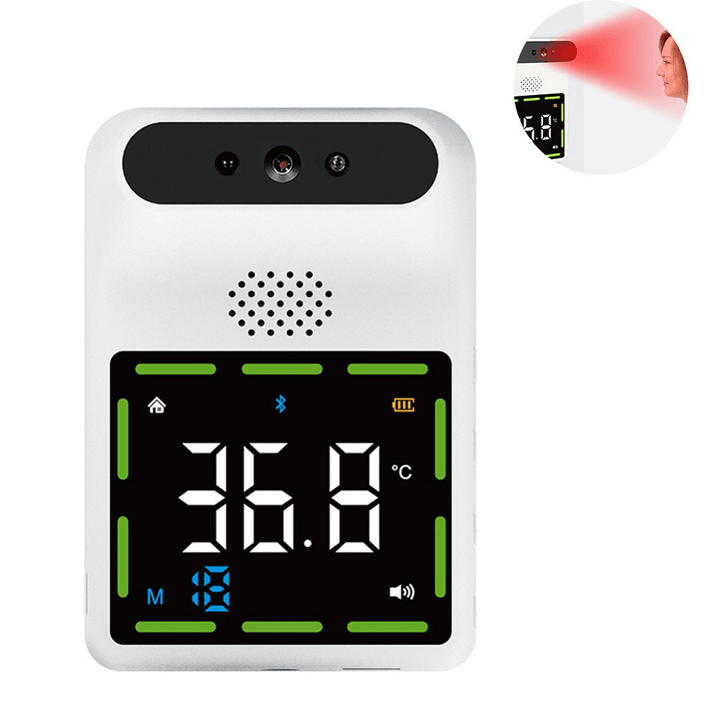 K88 Bluetooth Digital Infrared Thermometer Wall-Mounted Non-Contact Forehead Temperature Fever Temperature Alarm - MRSLM