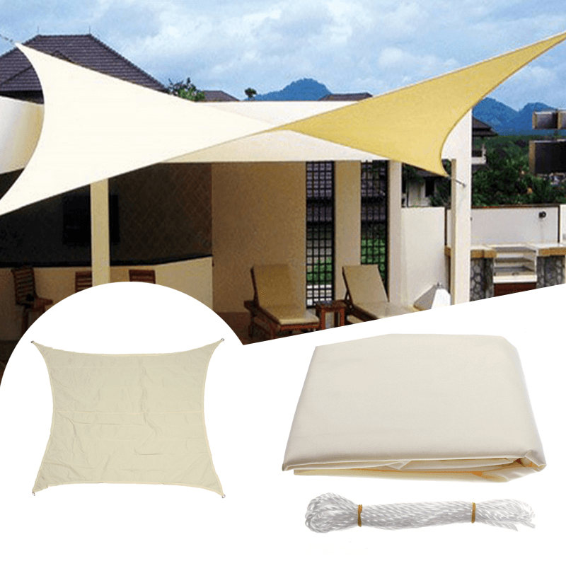 2.4M/8Ft Square Sun Shade Sail UV Water Resistant Canopy Patio Garden Tent Awning - MRSLM