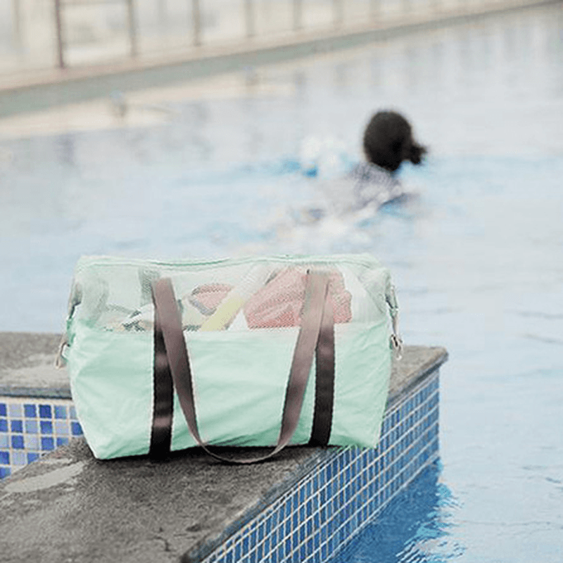 Honana HN-B13 Waterproof Travel Mesh Storage Bag Fashion Colorful Beach Swimming Organizer - MRSLM