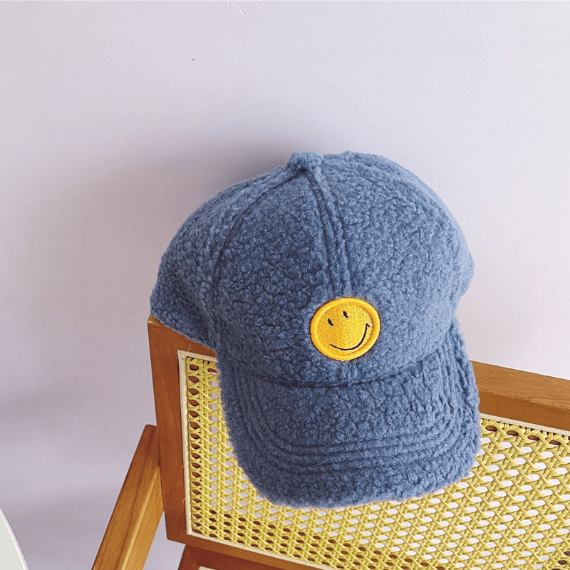 Children'S Lamb Wool Warm Baseball Hat - MRSLM