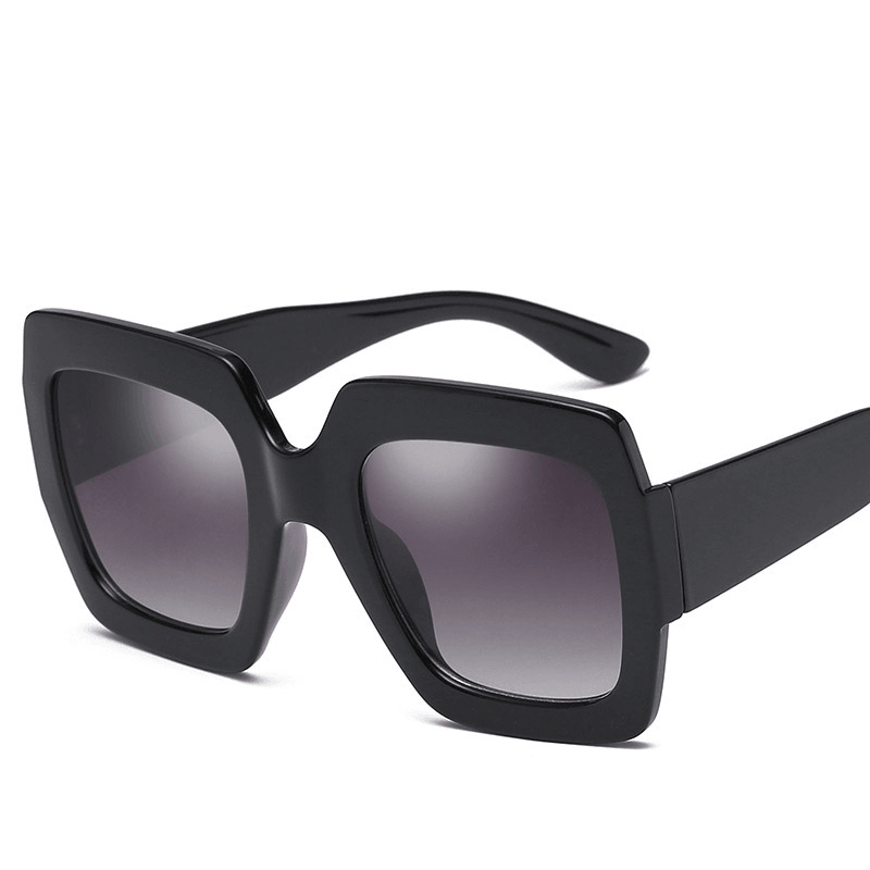 Box Print Women'S Sunglasses, Big Frame Sunglasses, Trendy and Colorful - MRSLM