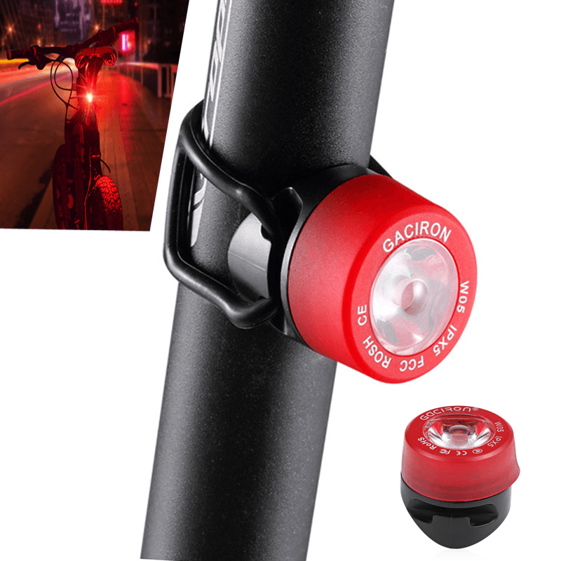 GACIRON W05 LED Bike Taillight 3 Modes IPX5 Waterproof Bicycle Warning Flashlight Rear Lamp - MRSLM