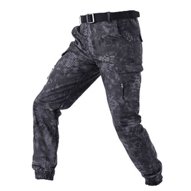 Camouflage Tactical Pants Lattice Fanshui 65 35 Plaid Tactical Pants Drawstring Feet - MRSLM