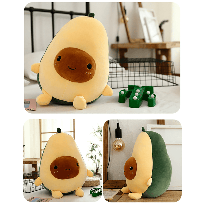25/35/60CM Cute Avocado Stuffed Plush Toy Soft Baby Doll Cartoon Fruit Pillow Sofa Cushion for Kids Birthday Gift - MRSLM