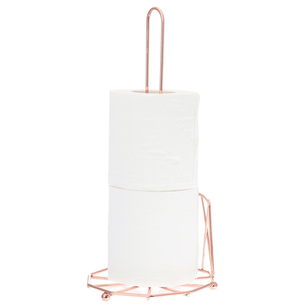 Vertical Iron Kitchen Toilet Roll Paper Towel Rack Stand Holder - MRSLM