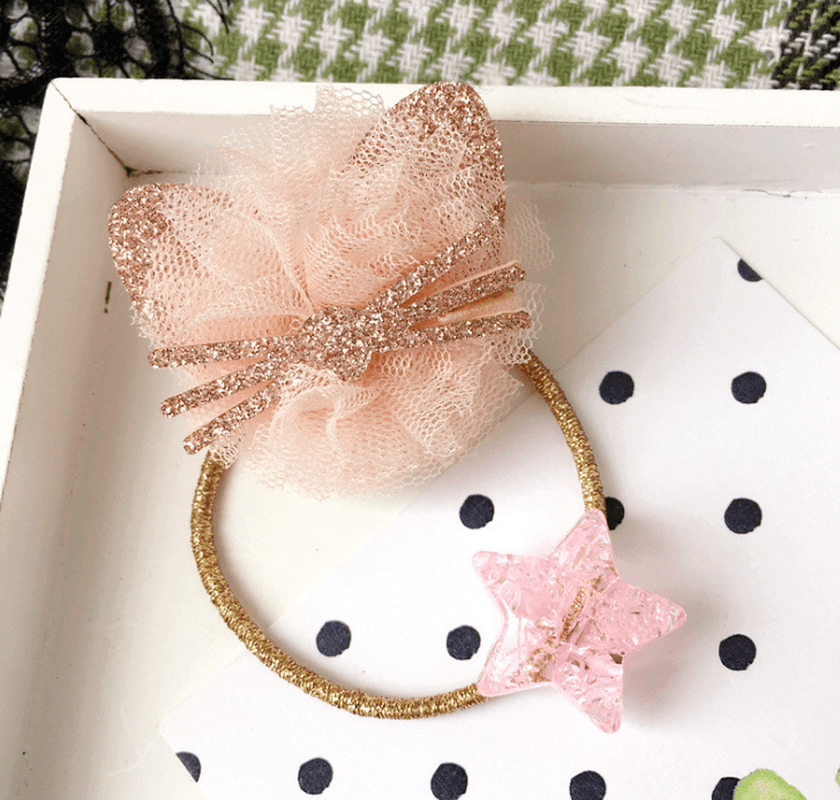 Korean Cat Lace Zircon Dress Hair Accessories Elastic Hair Band for Girls High Quality Rubber Ties - MRSLM