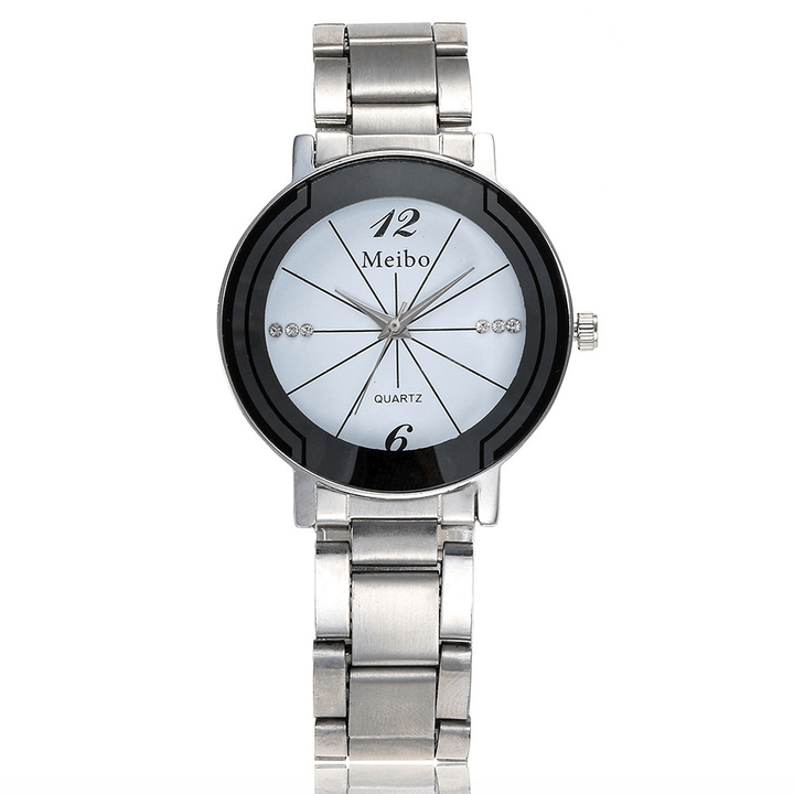 Deffrun Casual Style Full Steel Men Women Quartz Watch Elegant Design Gift Coupon Watch - MRSLM