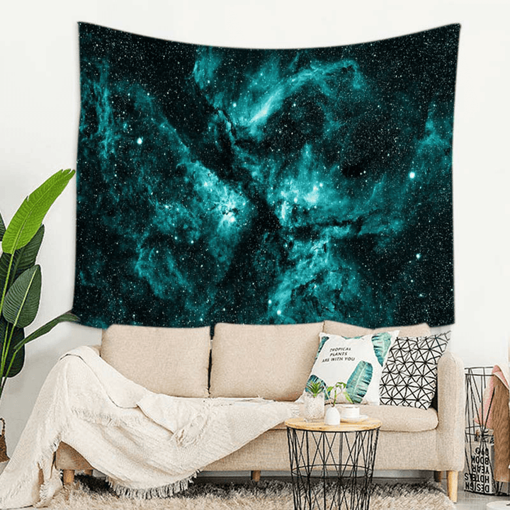 3D Print Tapestry Wall Hanging Green Magic Galaxy Decorative Wall Carpet Bed Sheet Magic Galaxy Home Decor - MRSLM