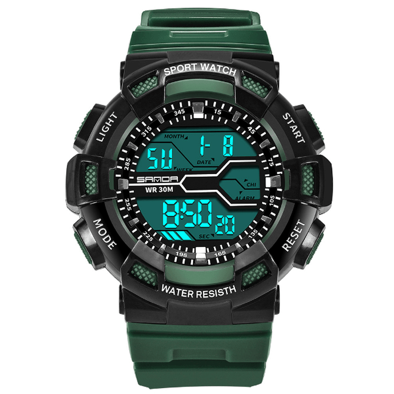 SANDA 378 Digital Watch Military Stopwatch Waterproof Outdoor Sport Men Watch - MRSLM