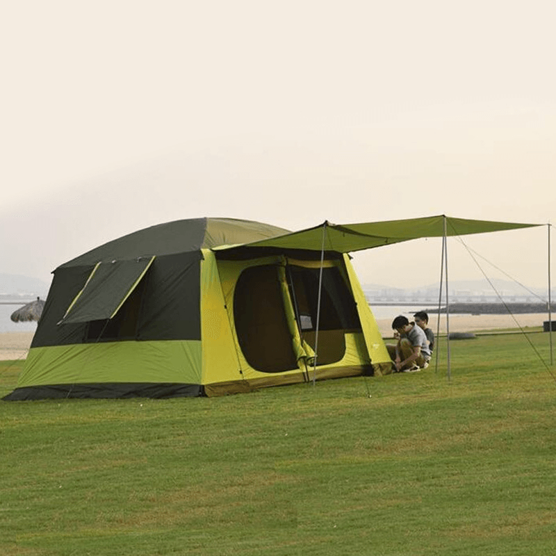 Large Family Tent 8 People Capacity Waterproof Windproof Anti-Uv Sun Canopy Outdoor Camping Travel Hiking Tent - MRSLM