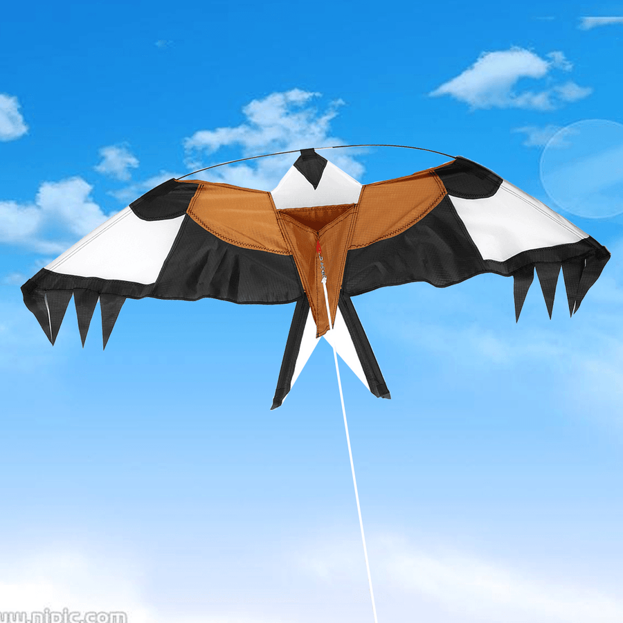 Emulation Flying Hawk Bird Scarer Drive Kite for House Garden Scarecrow Yard Outdoor Toys Flying Kit - MRSLM