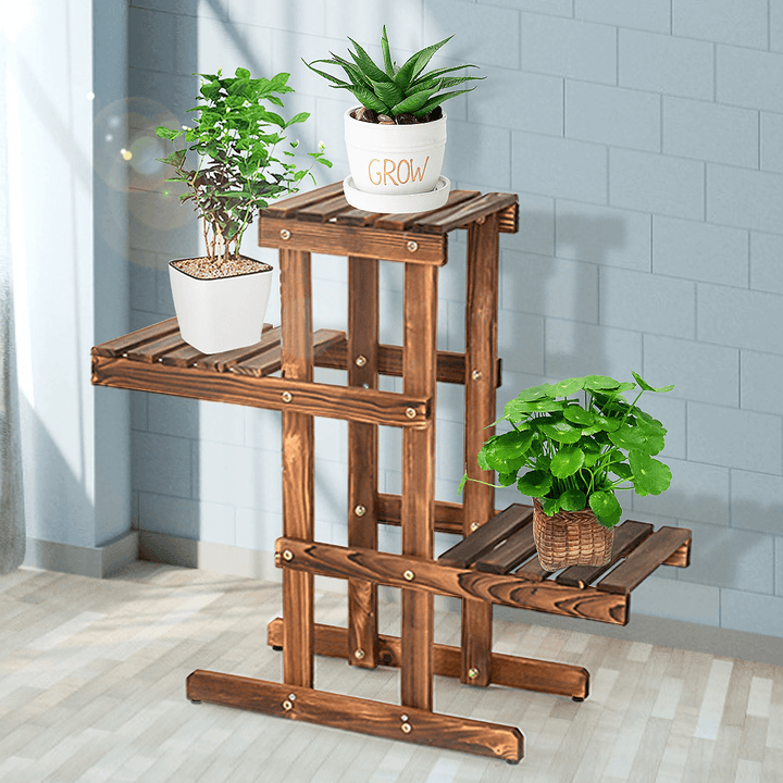 Multi-Layer Floor Solid Wood Flower Stand for Home Office - MRSLM
