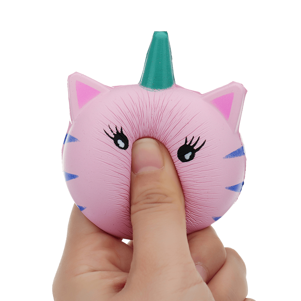 Unicorn Cat Squishy 7.1*6.2CM Slow Rising Soft Collection Gift Decor Toy - MRSLM