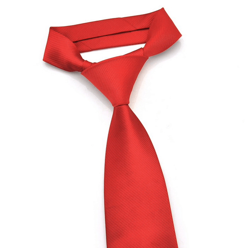 Pensee Mens Tie 100% Polyester Silk Solid Stripe Multi-Colors Formal Necktie - MRSLM