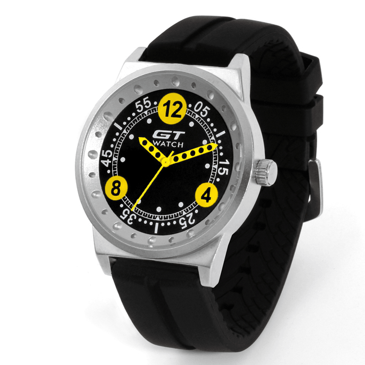 GT 006 Silica Gel Strap Car Racing Style Fashion Sport Casual Men Quartz Wrist Watch - MRSLM