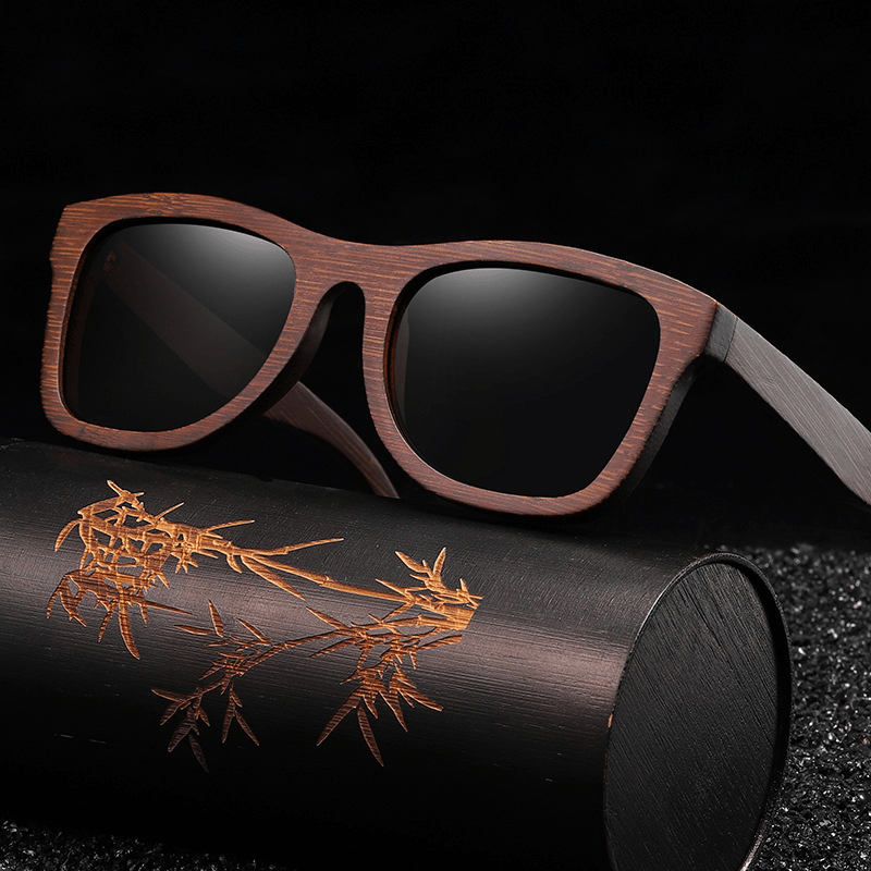 Bamboo Wood Sunglasses Wooden Retro Polarized - MRSLM