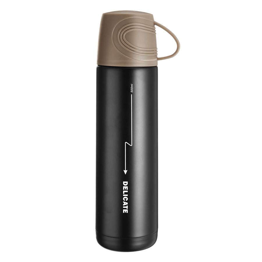 500Ml Stainless Steel Vacuum Insulation Water Bottle Thermos Cup Outdoor Sports Travel Tea Mug - MRSLM