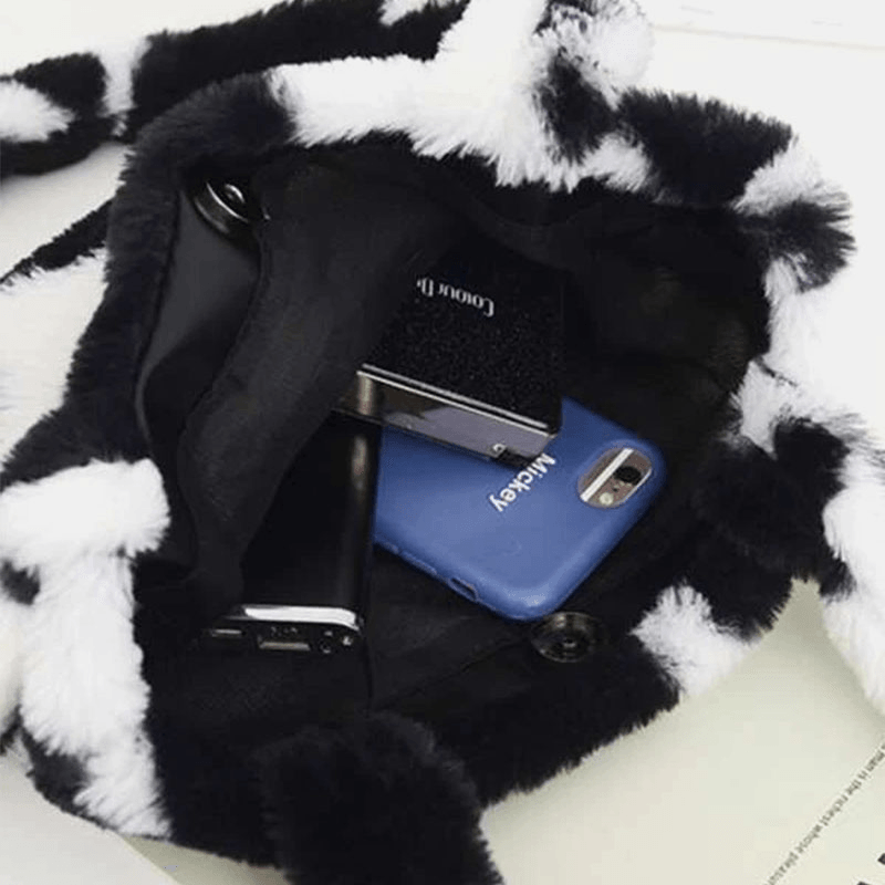 Women Felt Tie-Dye Casual Fashion Soft Multi-Carry Handbag Shoulder Bag Crossbody Bag - MRSLM