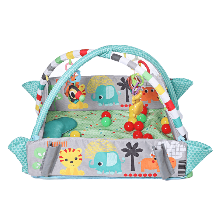 42.91X 38.39X 21.26Inch Baby Toddler Playmat Crawling Tunnel Mat Baby Tent House Children Game Playhouse with 30 Balls - MRSLM